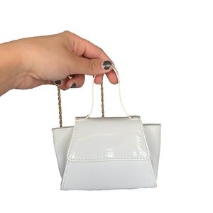 Urban Outfitters White mini Purse with gold chain handle